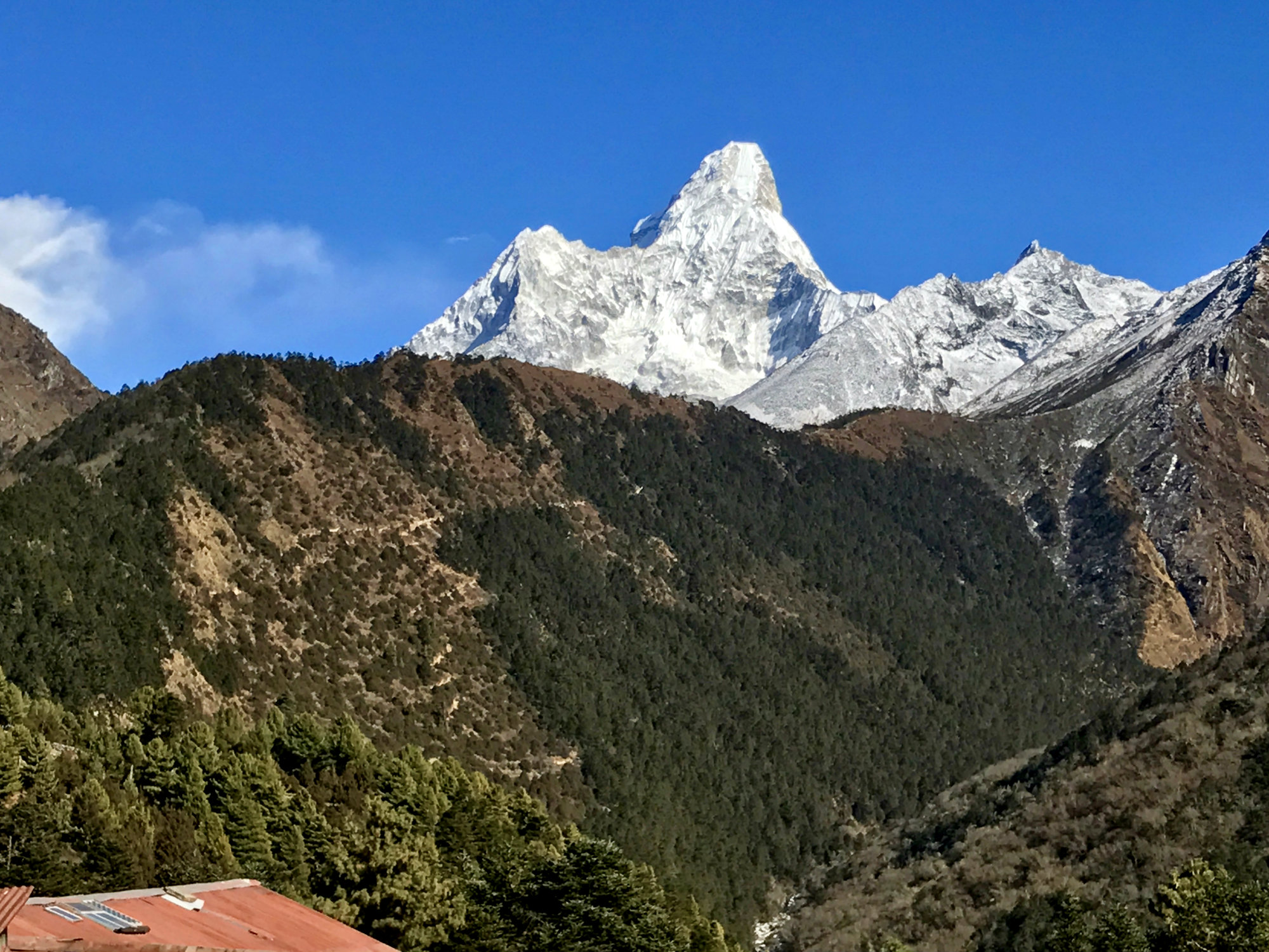 View of trail from Tengboche