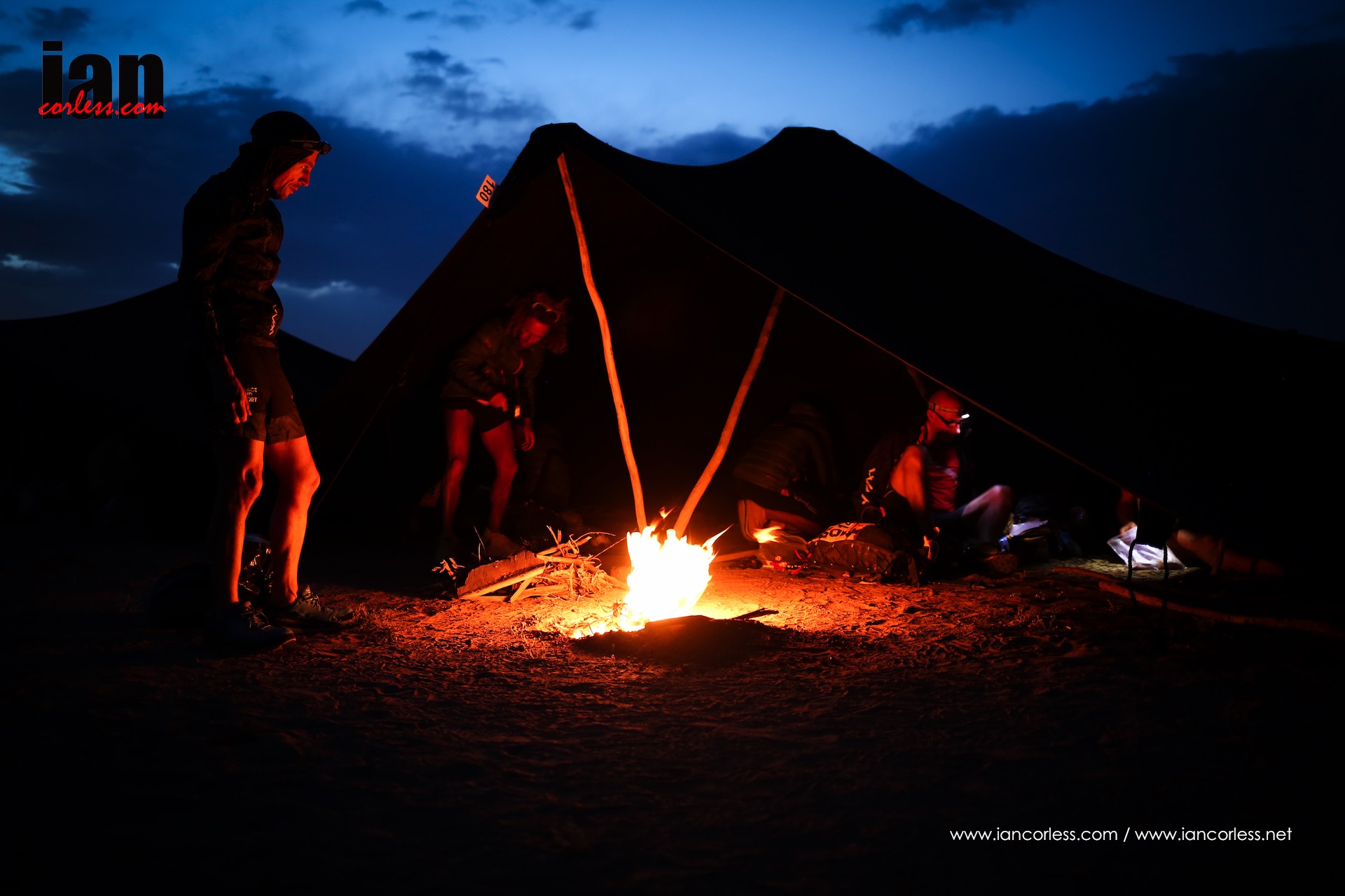 Marathon des Sables camp at night