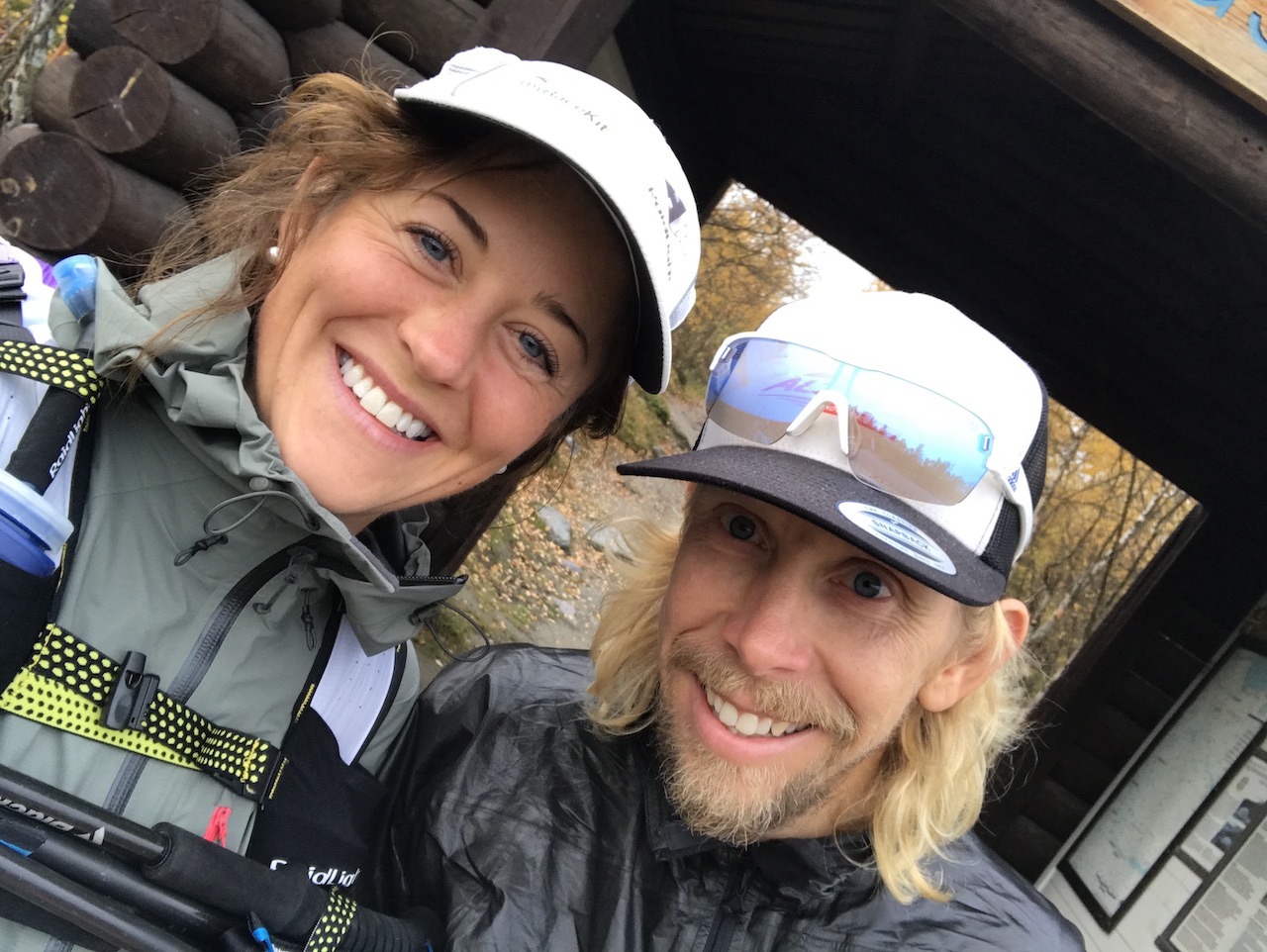 Elisabet Barnes and Sondre Amdahl at start of Kungsleden