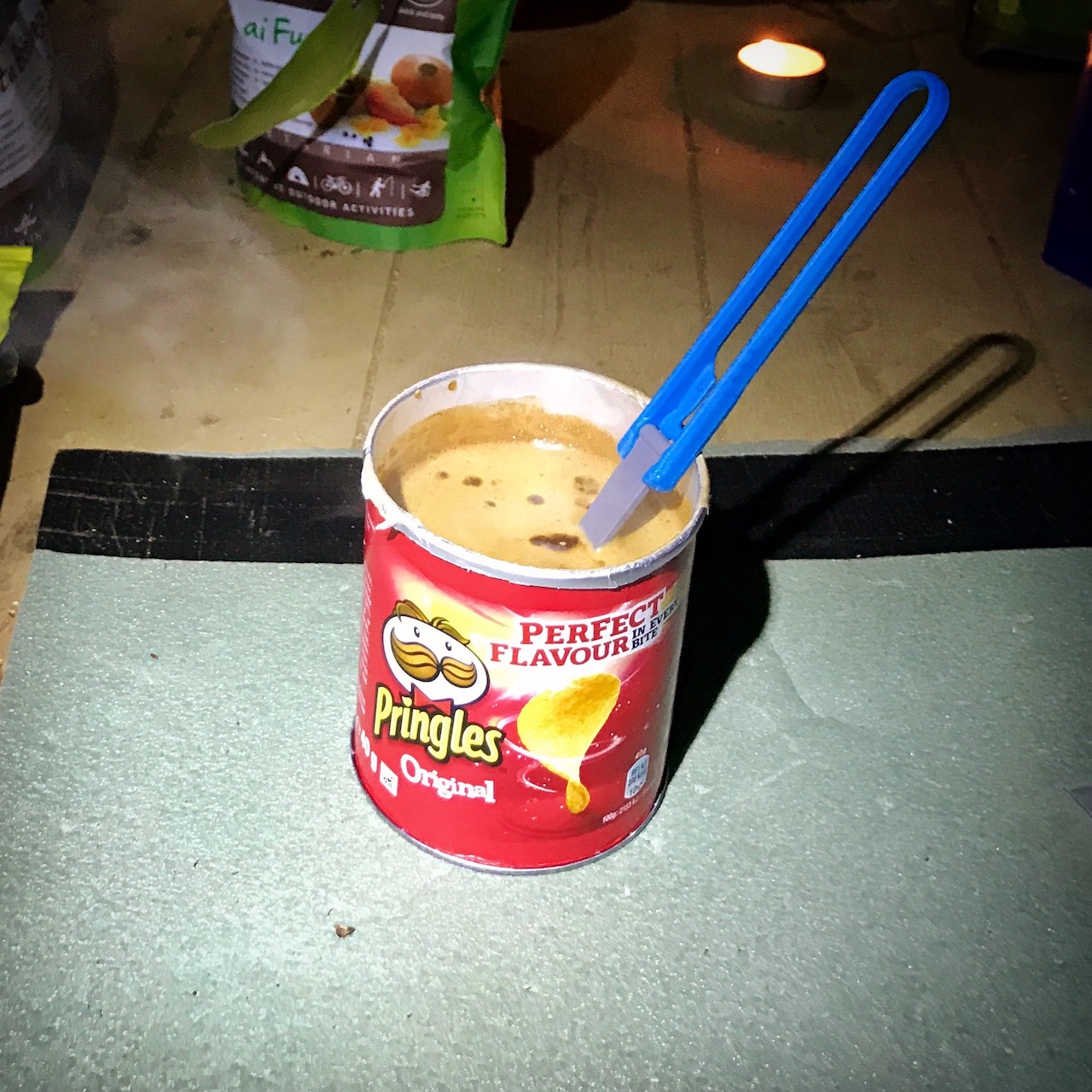 Kungsleden coffee in Pringles cup