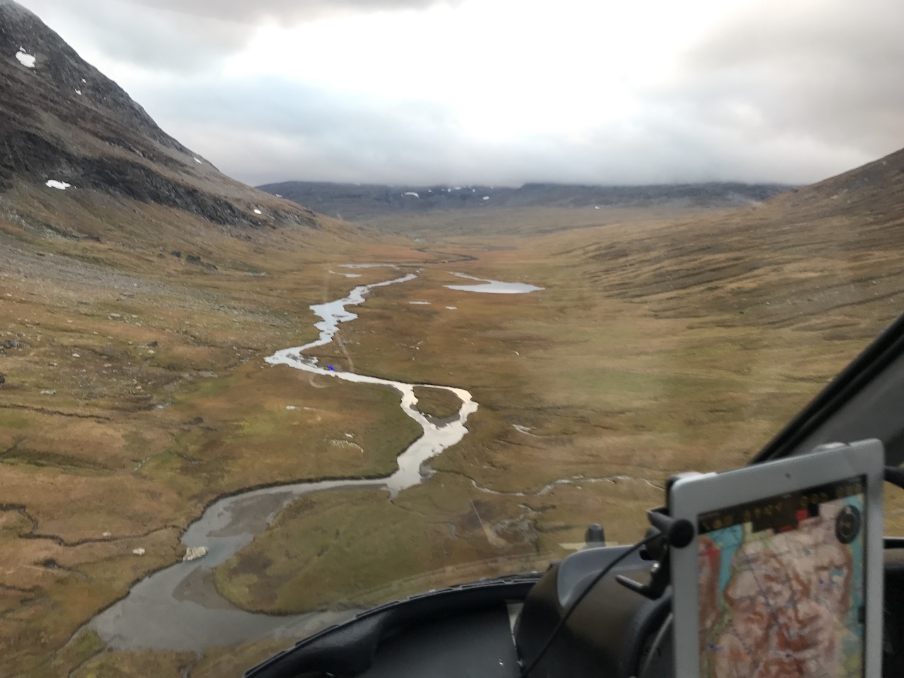 Kunsleden from Helicopter between Ammarnäs and Hemavan