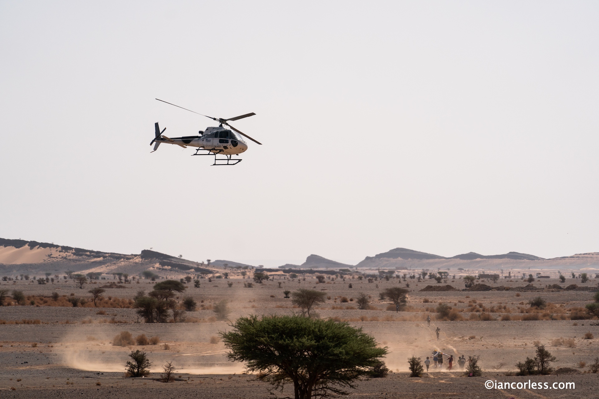 Marathon des sables helicopter