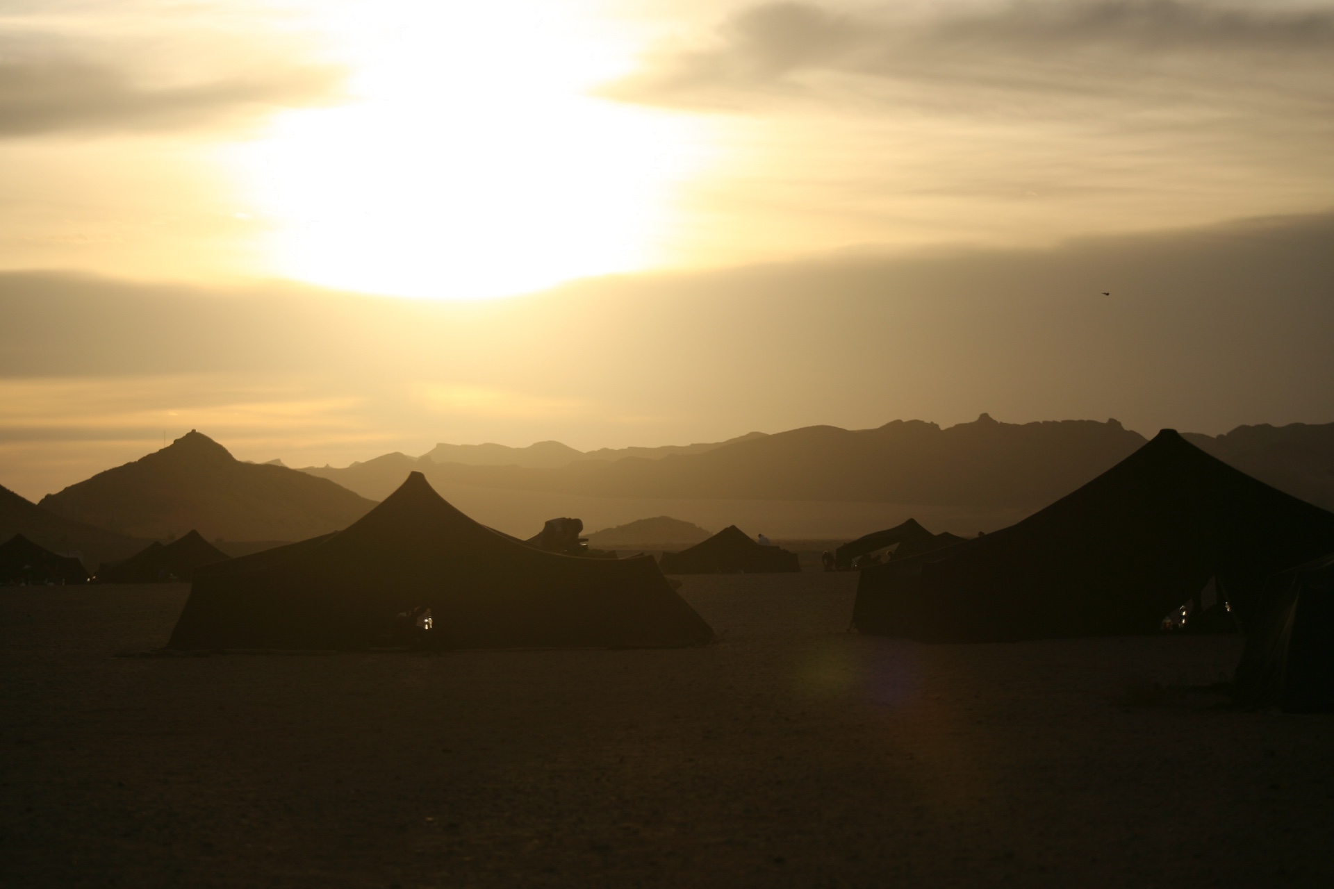 Bivouac sunrise in the Marathon des Sables